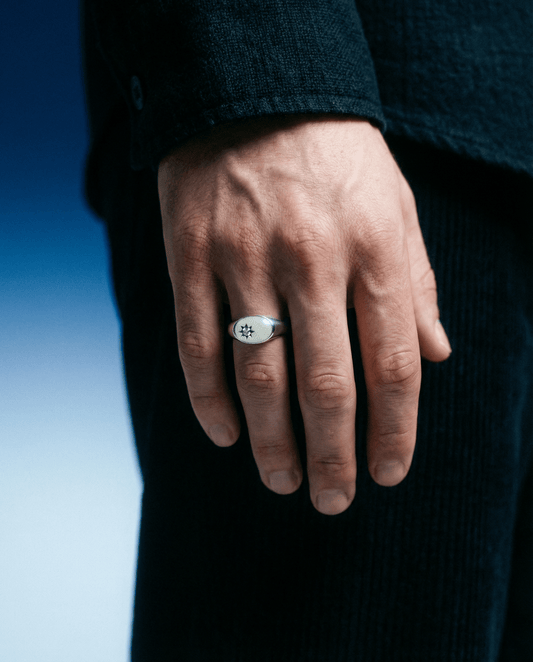 Beacon - טבעת חותם - כסף - KINZOKU