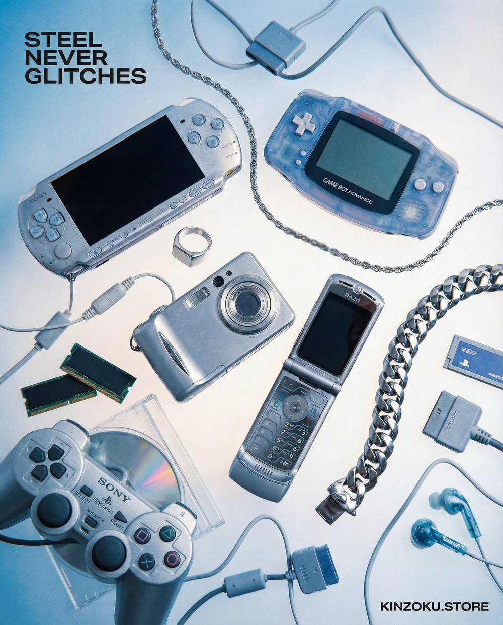 KINZOKU newsletter - steel never glitches cover